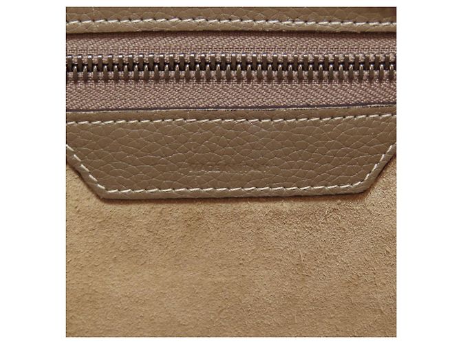 Céline Borsa a mano Celine Luggage Micro in vitello grigio Marrone - vista 6