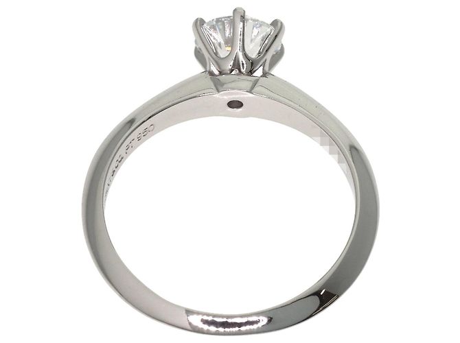 Tiffany & Co. Platin-Solitär-Diamantring - Ansicht 4