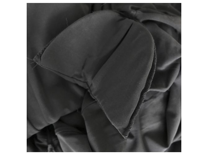 Autre Marque Federica Tosi Schwarzes Gerafftes Midikleid - Ansicht 8