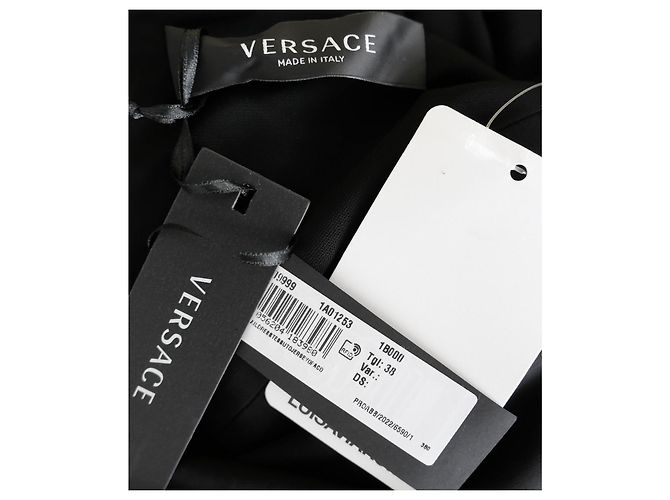 Versace Abito Midi Monospalla con Cutout Primavera 2023 - Nero - vista 10