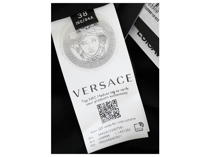 Versace Abito Midi Monospalla con Cutout Primavera 2023 - Nero - vista 11