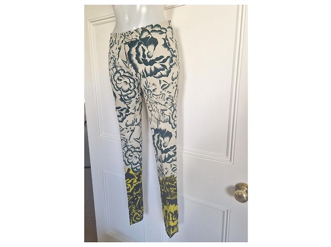 Pantalones Etro Estampado Floral Beige Amarillo Verde oscuro - vista 6