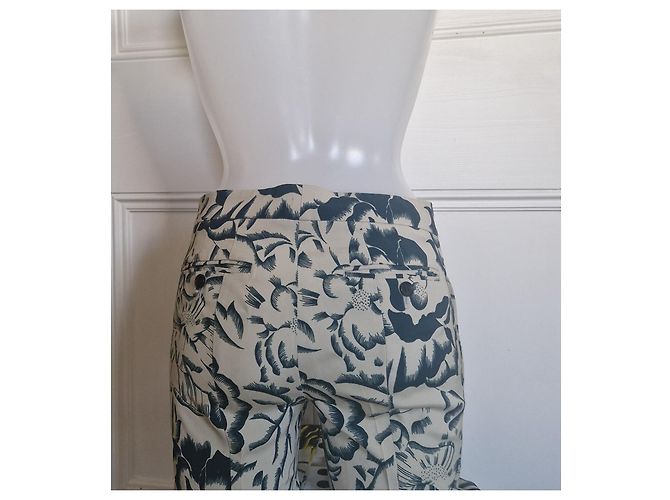 Pantalones Etro Estampado Floral Beige Amarillo Verde oscuro - vista 7