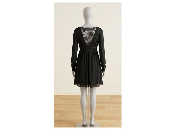 Alessandro Dell'Acqua schwarzes Spitzenkleid - Ansicht 2