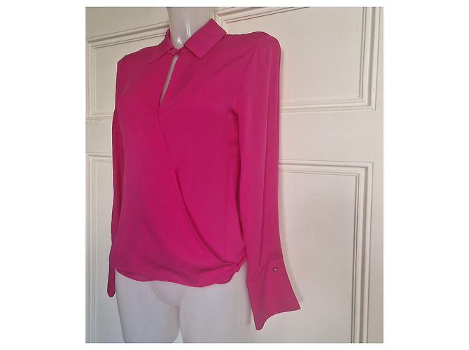 Blusa cruzada de seda Carolina Herrera Rosa - vista 2