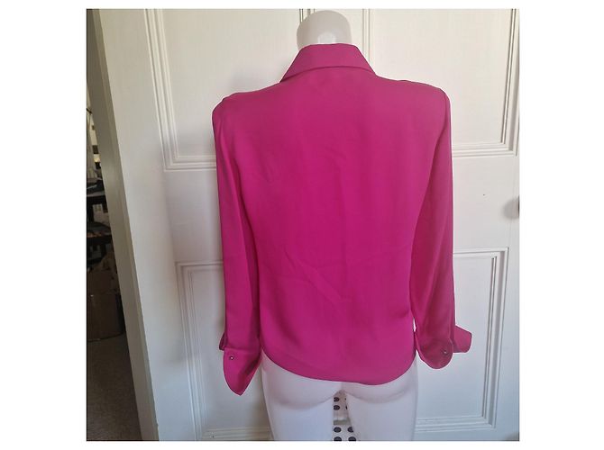 Blusa cruzada de seda Carolina Herrera Rosa - vista 5
