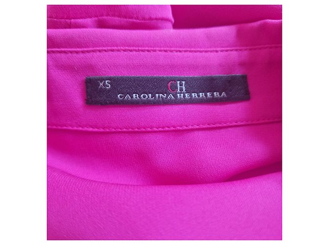 Blusa cruzada de seda Carolina Herrera Rosa - vista 6