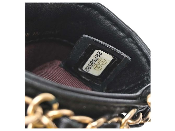 Clutch Chanel Tech Me Out con catena in pelle d'agnello Nero - vista 5