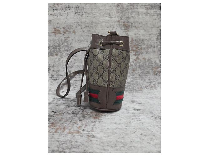 Gucci Ophidia Borsa a Secchiello in Tela Monogram GG Verde - vista 4
