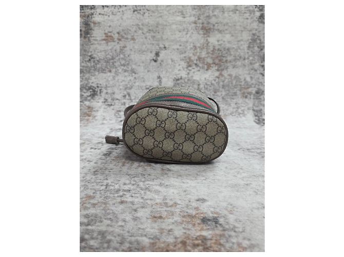 Gucci Ophidia Borsa a Secchiello in Tela Monogram GG Verde - vista 5