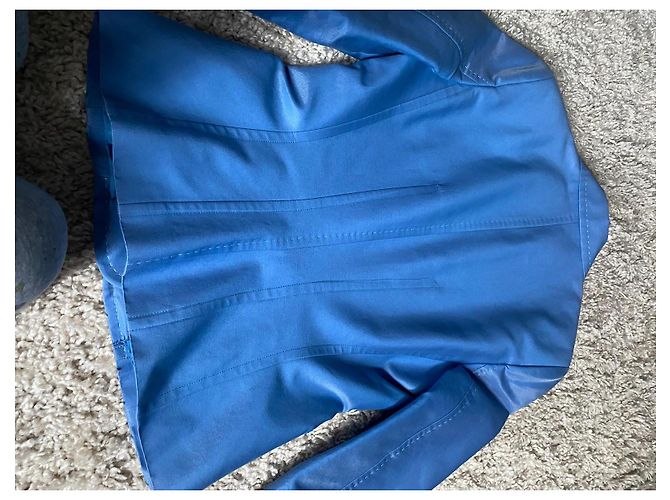 Giacca Burberry Blu in Seta e Cotone - vista 2