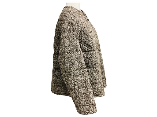 Chaqueta acolchada reversible de tweed de lana marrón multi Akris Castaño - vista 2