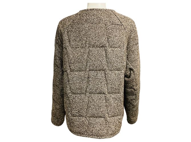 Chaqueta acolchada reversible de tweed de lana marrón multi Akris Castaño - vista 3