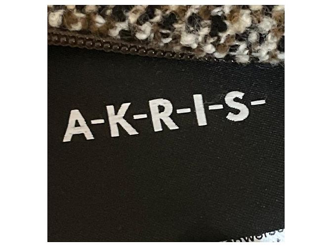 Chaqueta acolchada reversible de tweed de lana marrón multi Akris Castaño - vista 4