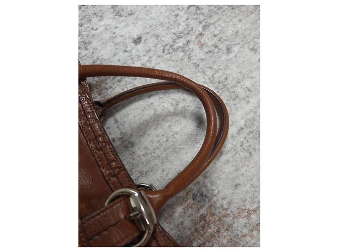 Gucci Signoria Borsa a Mano in Pelle Marrone - vista 7