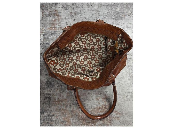 Gucci Signoria Borsa a Mano in Pelle Marrone - vista 8