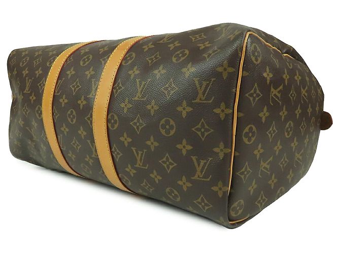 Borsa da viaggio Louis Vuitton Monogram Keepall 45 Marrone - vista 3
