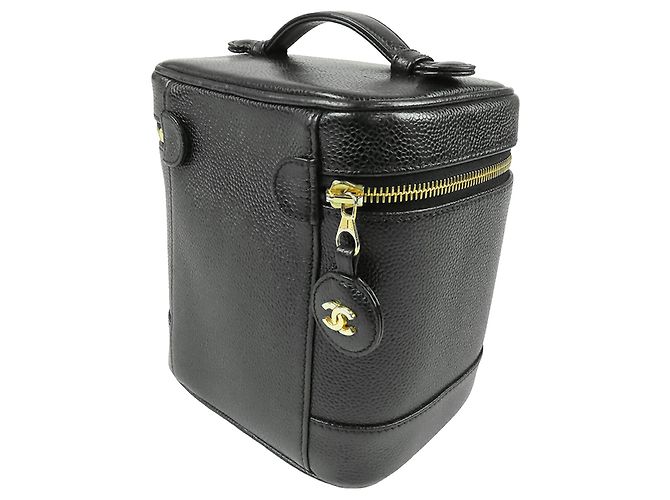 Vanity Beauty Case Chanel CC Caviar nero - vista 2