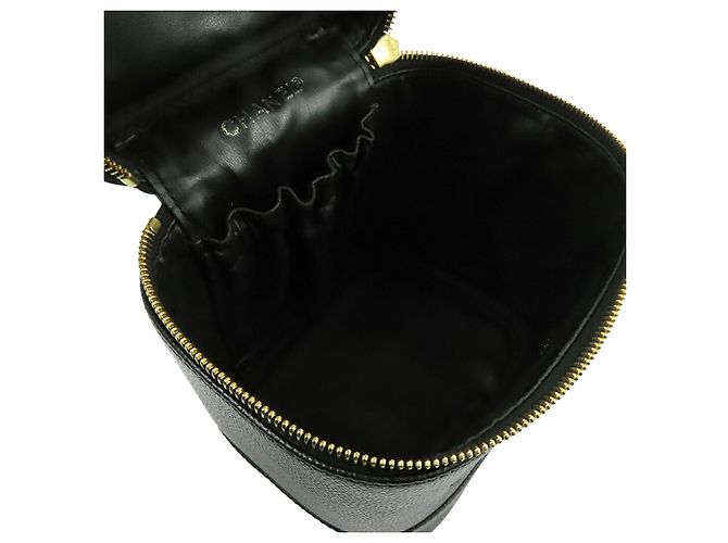 Vanity Beauty Case Chanel CC Caviar nero - vista 4