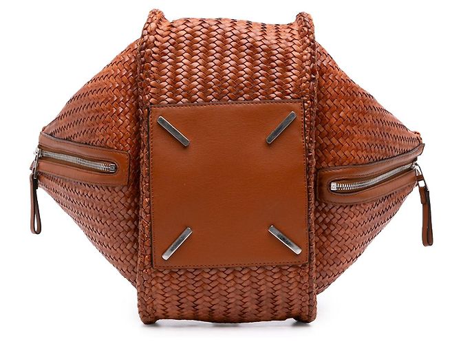 Borsa a mano LOEWE Hammock Medium in vitello intrecciato marrone - vista 3