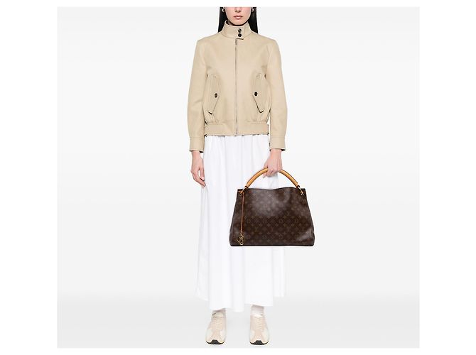 Borsa Hobo Louis Vuitton Monogram Artsy MM Marrone - vista 6