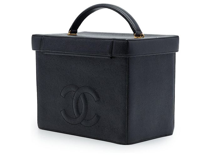 Borsa Vanity Chanel CC Caviar nera Nero - vista 2