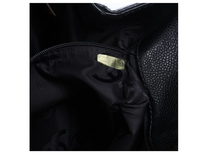 Borsa a tracolla Chanel Coco Mark Line in pelle caviar nera Nero - vista 11
