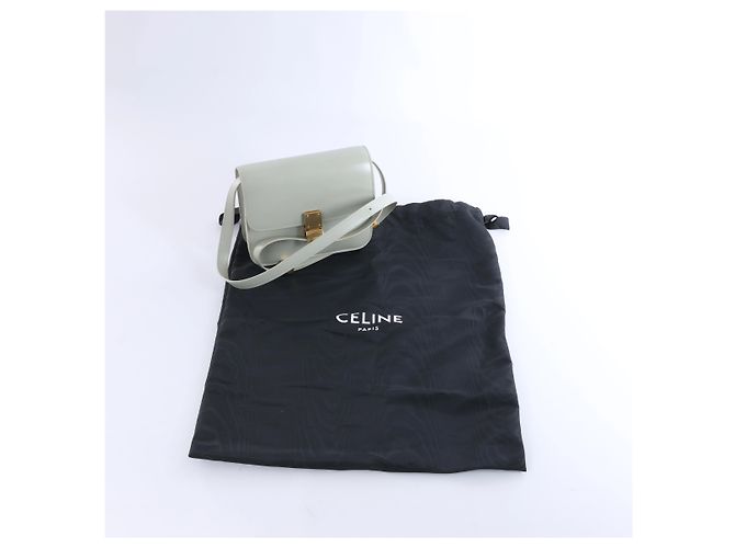 Céline Borsa a tracolla in pelle Celine Classic Box Small in verde - vista 11