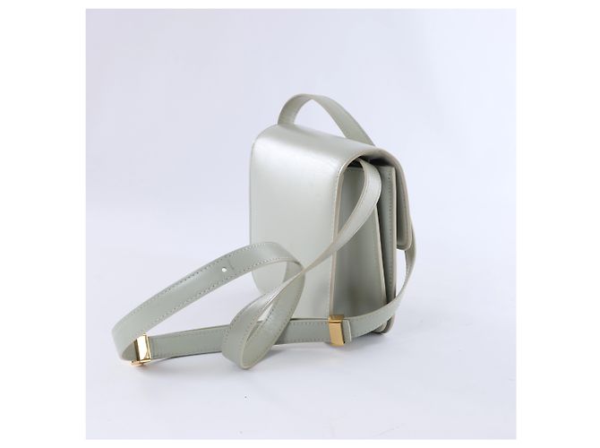 Céline Borsa a tracolla in pelle Celine Classic Box Small in verde - vista 3