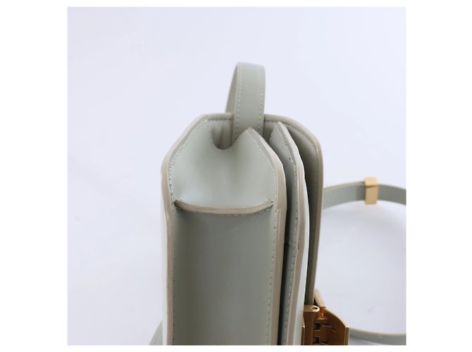 Céline Borsa a tracolla in pelle Celine Classic Box Small in verde - vista 7