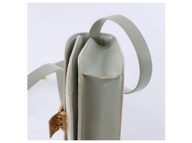 Céline Borsa a tracolla in pelle Celine Classic Box Small in verde - vista 8