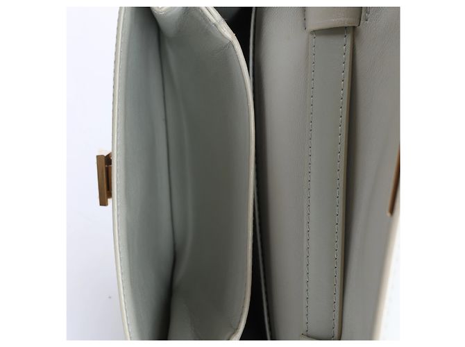Céline Borsa a tracolla in pelle Celine Classic Box Small in verde - vista 9