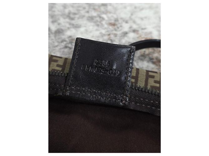 Borsa Fendi Roll Bag in tela monogram marrone - vista 13