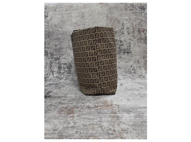 Borsa Fendi Roll Bag in tela monogram marrone - vista 2