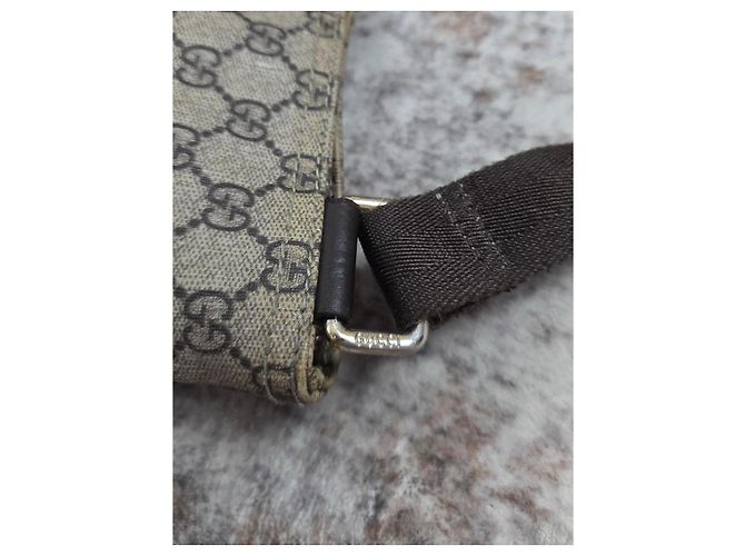 Gucci Sacoche en Toile GG Supreme Beige - vue 8