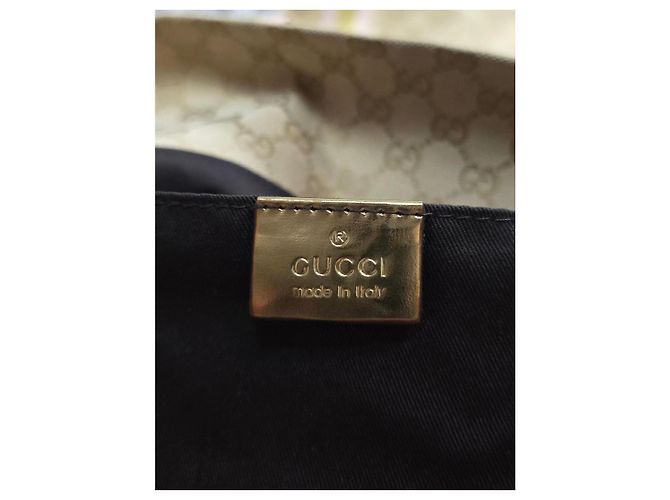 Borsa Gucci Sherry Line in tela monogram GG beige - vista 10