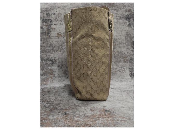 Borsa Gucci Sherry Line in tela monogram GG beige - vista 4
