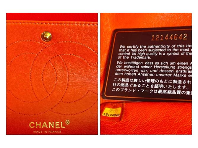 Mademoiselle Borsa Chanel 2.55 Reissue Medium Puzzle in pelle verniciata rossa Rosso - vista 12