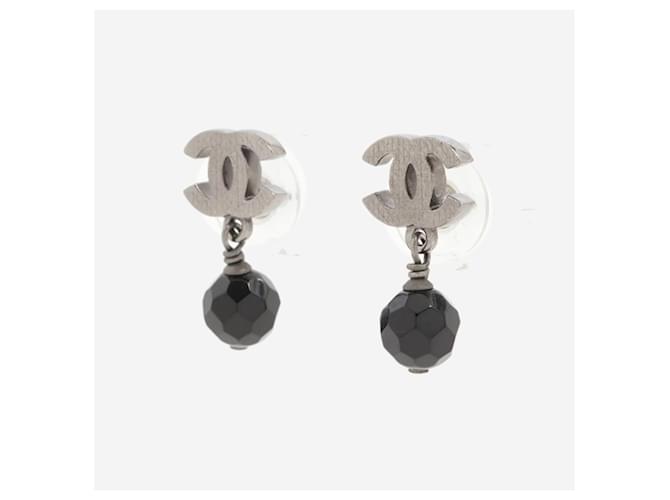 Chanel Orecchini a goccia Coco Mark A14V argento e nero - vista 5