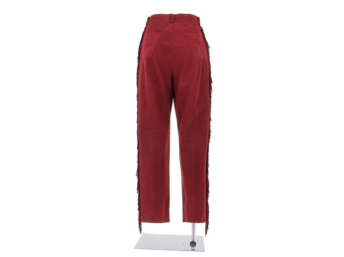 Loewe Pantalones de gamuza burdeos - vista 2