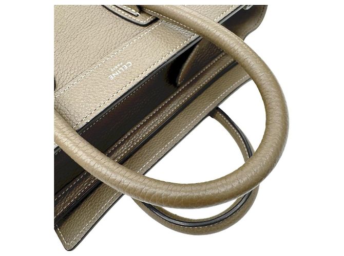 Céline Borsa a mano Celine Luggage Nano Shopper Beige - vista 10