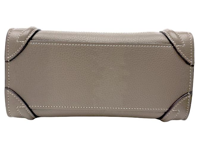 Céline Borsa a mano Celine Luggage Nano Shopper Beige - vista 5