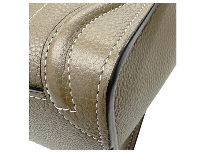 Céline Borsa a mano Celine Luggage Nano Shopper Beige - vista 7