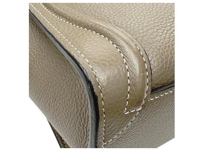 Céline Borsa a mano Celine Luggage Nano Shopper Beige - vista 8