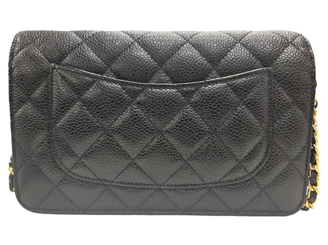 Timeless Portafoglio a catena Chanel AP0250 Matelassé Nero D'oro - vista 2