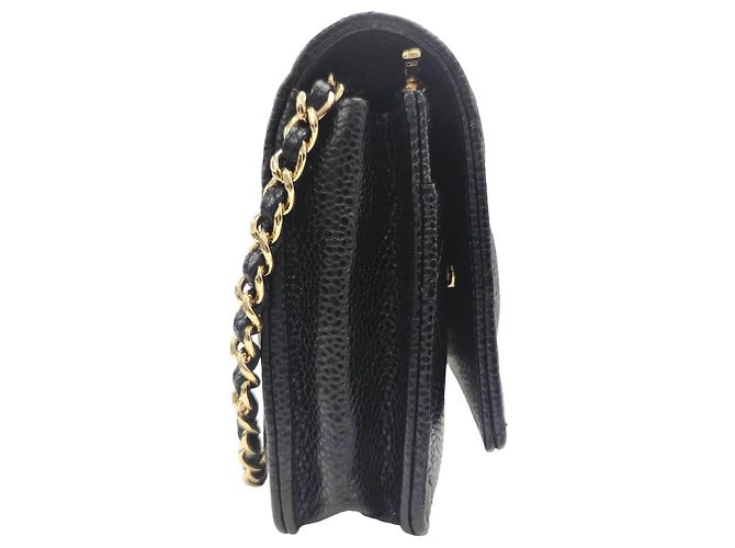 Timeless Portafoglio a catena Chanel AP0250 Matelassé Nero D'oro - vista 4