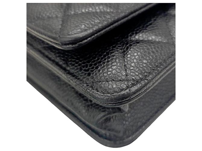 Timeless Portafoglio a catena Chanel AP0250 Matelassé Nero D'oro - vista 6