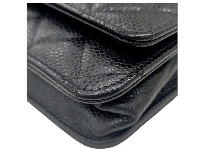 Timeless Portafoglio a catena Chanel AP0250 Matelassé Nero D'oro - vista 7