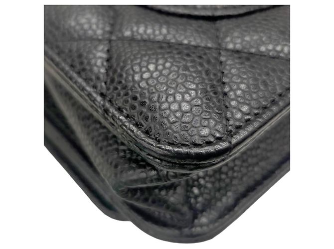 Timeless Portafoglio a catena Chanel AP0250 Matelassé Nero D'oro - vista 8