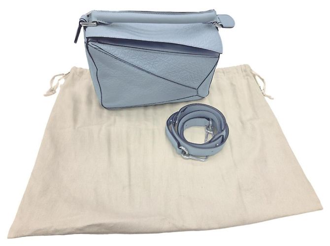 Borsa Loewe Puzzle Small in vitello Mint Green Verde - vista 16